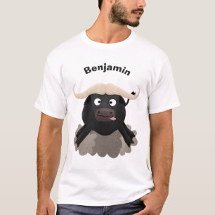 Funny Laufwasser Büffel Cartoon T-Shirt