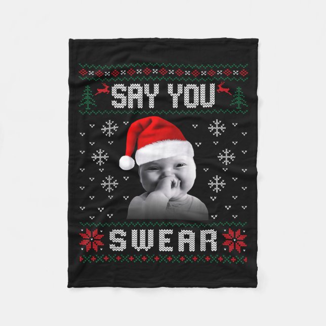 Funny Laughing Baby Ai Baby Meme Brainrot Ugly Chr Fleecedecke (Vorderseite)