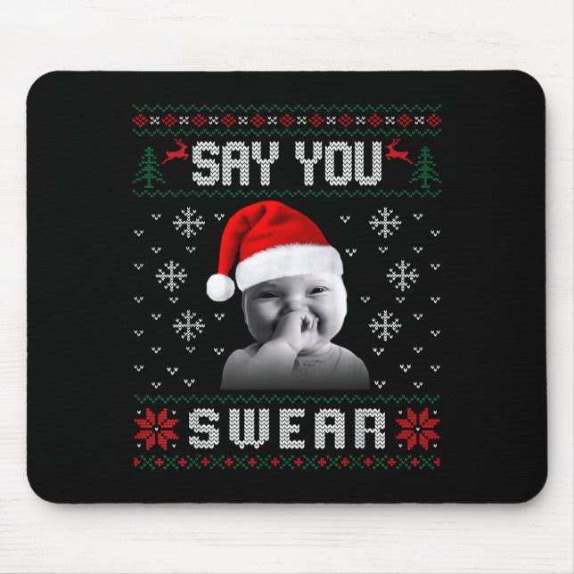 Funny Laughing Baby Ai Baby Meme Brainrot Ugly Chr Mousepad (Vorne)