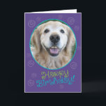 Funny Laughing Golden Retriever Birthday Card Karte<br><div class="desc">Was könnte besser sein als ein Goldener Retriever mit feinen Zähnen,  der Sie in den Goldenen Jahren willkommen heißt!</div>