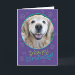 Funny Laughing Golden Retriever Birthday Card Karte<br><div class="desc">Was könnte besser sein als ein Goldener Retriever mit feinen Zähnen,  der Sie in den Goldenen Jahren willkommen heißt!</div>
