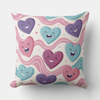 Funny laughing hearts Design cushion Kissen