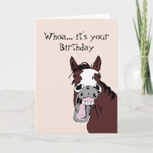 Funny Laughing Horse Alter Spaß Geburtstag Karte