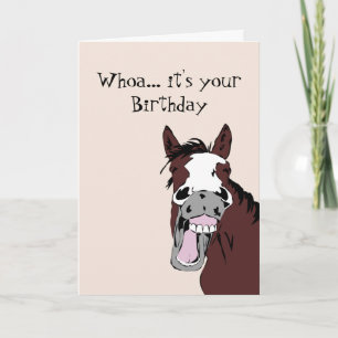 Funny Laughing Horse Birthday Spaß Karte