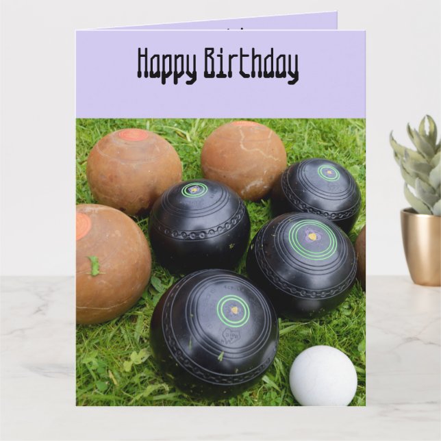 Funny Lavender Lawls Bowls, Big Birthday Card Karte (Kleine Pflanze)