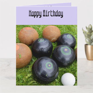 Funny Lavender Lawls Bowls, Big Birthday Card Karte