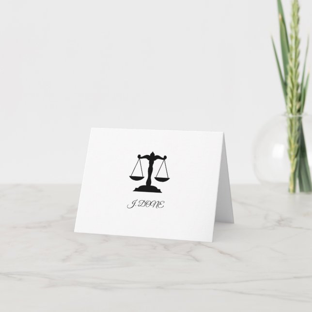 Funny Law School Abschluss Card-J. Geschehen. Karte (Vorderseite)