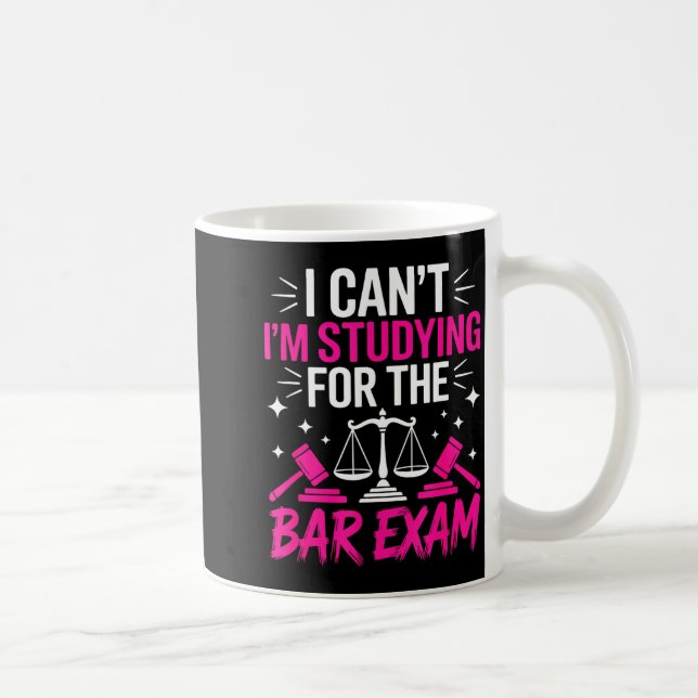 Funny Law School Student Gift - Can't Studying For Kaffeetasse (Rechts)