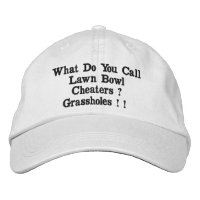 Funny Lawn Bowl Cheaters, bestickter Hut