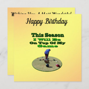 Funny Lawn Bowler, Flat Birthday Card
