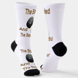 Funny Lawn Bowls Bowled Beautiful, Crew Socken