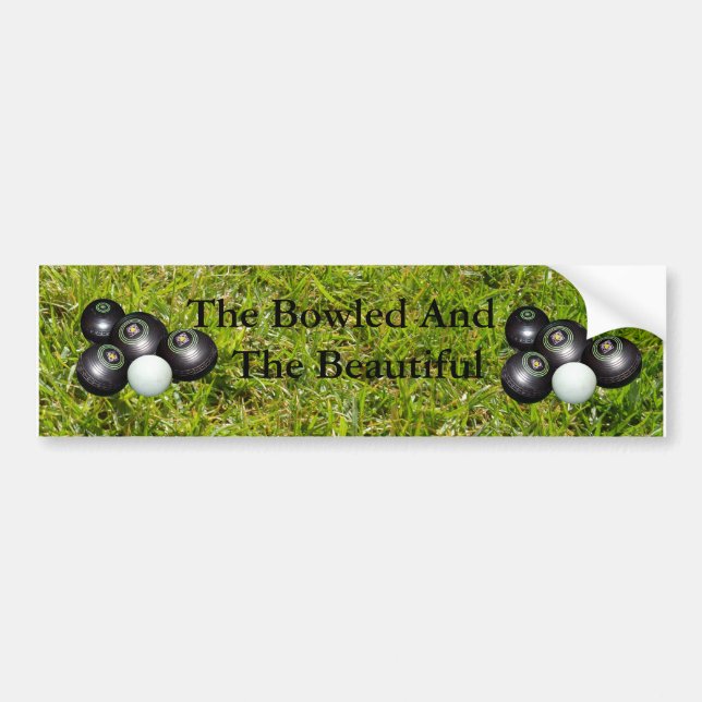 Funny Lawn Bowls Bowled Beautiful Design, Autoaufkleber (Vorne)