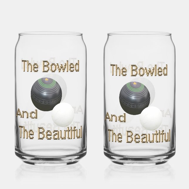 Funny Lawn Bowls Bowled Beautiful, Trinkbehälter S Dosenglas (Rückseite)