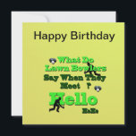 Funny Lawn Bowls Gruß, Flat Birthday Card<br><div class="desc">Bilder sind eine lustige Rasenschale Gruß mit Geburtstagswünsche</div>