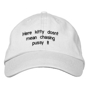 Funny Lawn Bowls Here Kitty Logo. Bestickte Baseballkappe