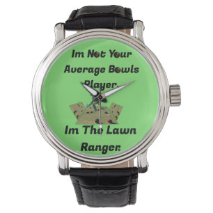 Funny Lawn Bowls Ranger, Wrist Watch Armbanduhr