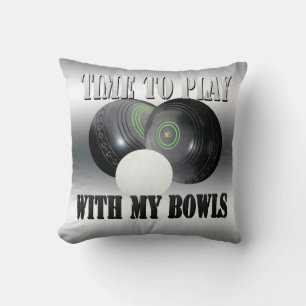 Funny Lawn Bowls Time To Play, Kissen