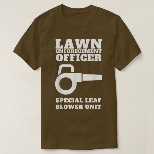 Funny Lawn Care officer leaf blower unit  T-Shirt (Design vorne)