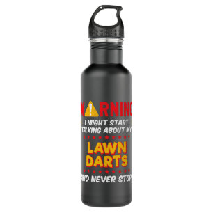 Funny Lawn Darts Joke Graphic Edelstahlflasche
