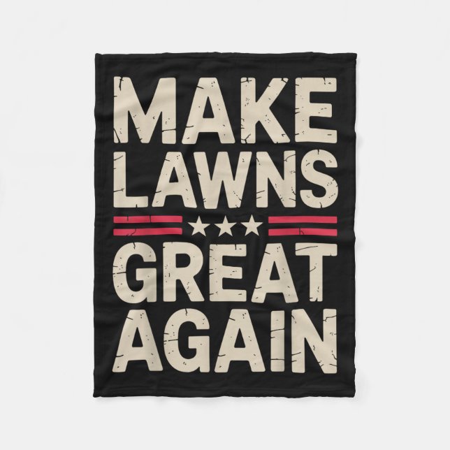 Funny Lawn Mower Art For Men Women Lawn Mowing Lan Fleecedecke (Vorderseite)