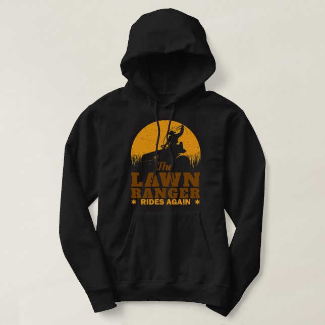 Funny Lawn Mower Cowboy Lawn Ranger Yard Work Rase Hoodie (Design vorne)
