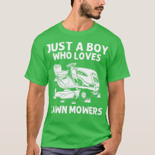 Funny Lawn Mowing Gift Boys Kinder Rasenmäher Farm T-Shirt