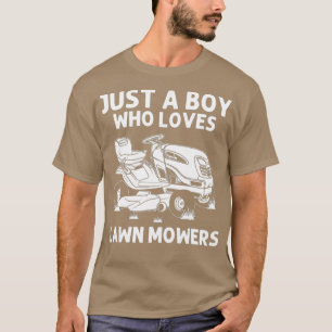 Funny Lawn Mowing Gift Boys Kinder Rasenmäher Land T-Shirt