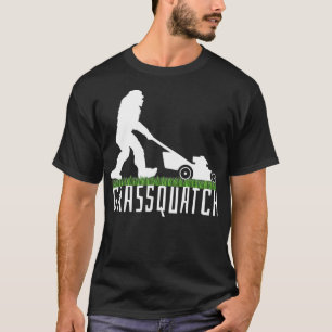 Funny Lawn Mowing Shirt Grassquatch Bigfoot Rasen