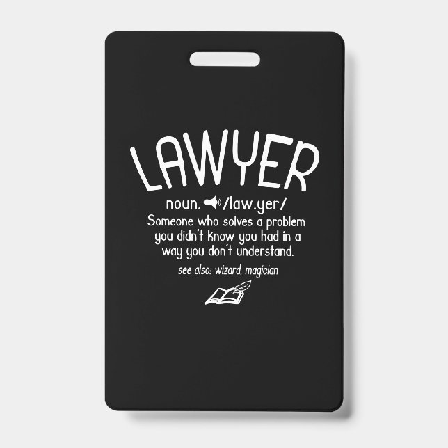 Funny Lawyer Definition Ausweis (Vorderseite)