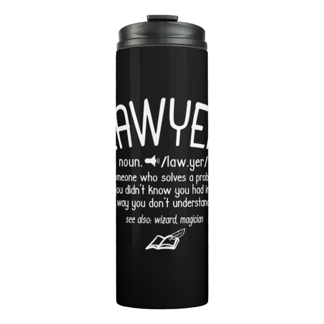 Funny Lawyer Definition Thermosbecher (Vorderseite)