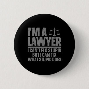 Funny Lawyer Design for Men Women Law School Attor Button