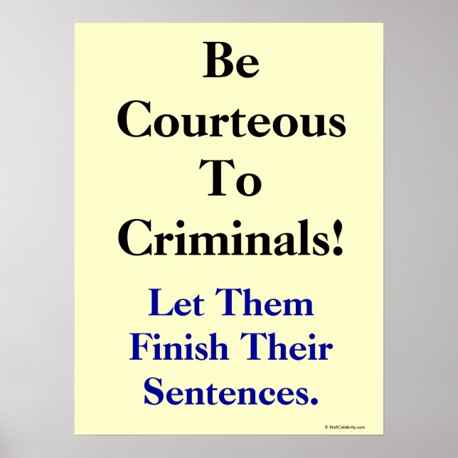 Funny Lawyer Gift Witty Law Order Slogan Legal Puf Poster (Vorne)