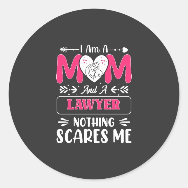 Funny Lawyer Mama, Anwältin Mama Funny Runder Aufkleber (Vorderseite)