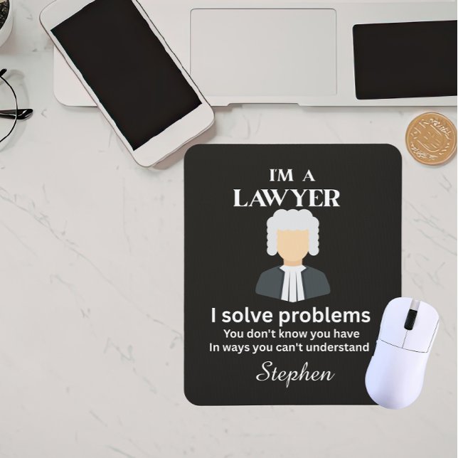 Funny lawyer quote personalized graduation  mousepad (Von Creator hochgeladen)