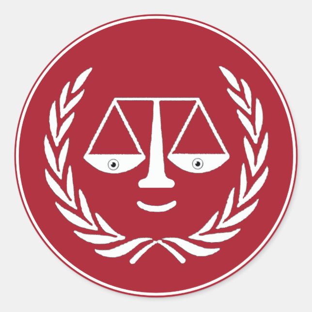Funny Lawyer Runder Aufkleber (Vorderseite)