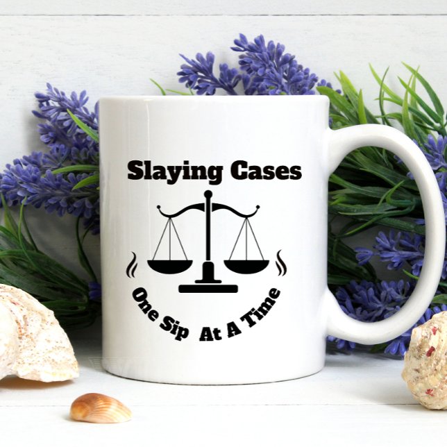 Funny Lawyer Slaying Hüllen Zweifarbige Tasse (Von Creator hochgeladen)