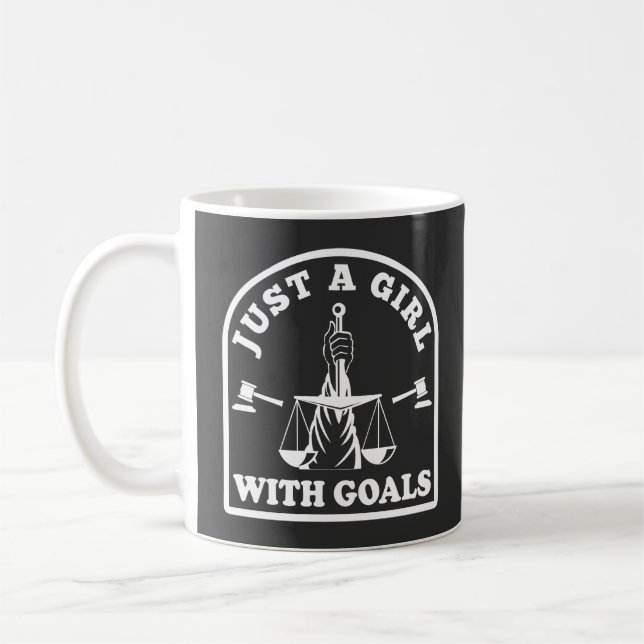 Funny Lawyer Student nur ein Mädchen mit Goals Anw Kaffeetasse (Links)