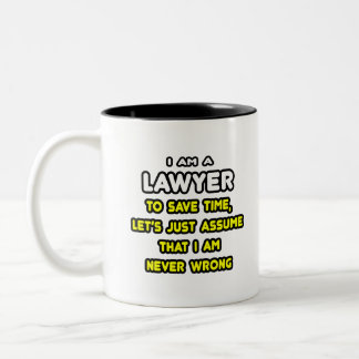 Funny Lawyer T - Shirt und Geschenke Zweifarbige Tasse