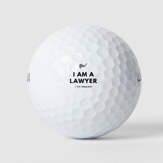 Funny Lawyer Zitat in Schwarz & Weiß Golfball (Vorderseite)