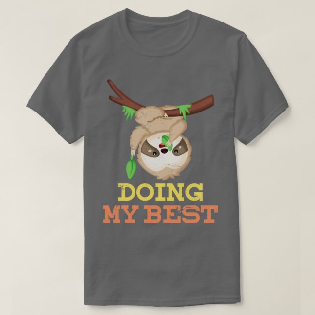 Funny Lazy Animal Gift Sloth T-Shirt (Design vorne)