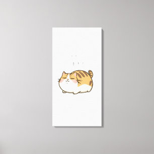 Funny Lazy Cat - Ich mache das morgen Leinwanddruck