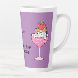 Funny Lazy Cat Latte Tasse