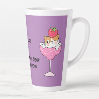 Funny Lazy Cat Latte Tasse
