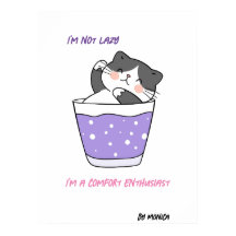 Funny Lazy Cat Sarcastic Spaß Meme Custom Text