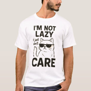 "Funny Lazy Cat Shirt - Ich bin nicht zufällig, ab
