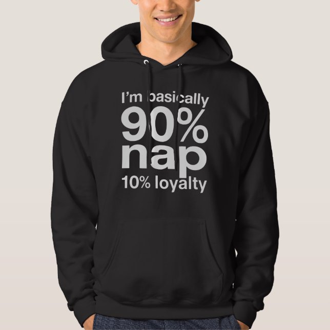 Funny Lazy Dog Humor Sarcastic Design Hoodie (Vorderseite)