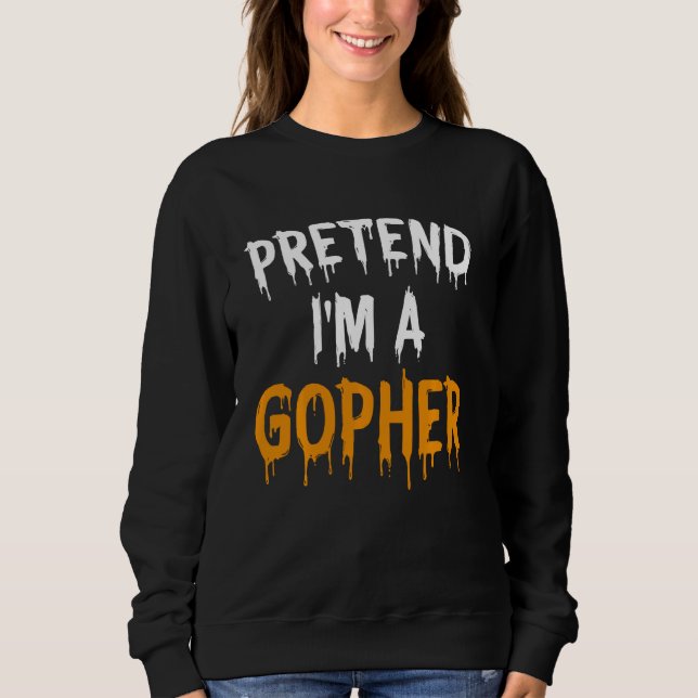 Funny Lazy Halloween Kostüm, so tun, als wäre ich  Sweatshirt (Vorderseite)