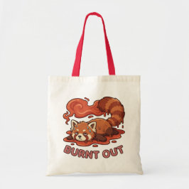 Funny Lazy Melting Red Panda Cartoon Tote Bag Tragetasche