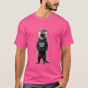 Funny Lazy Otter Chillin Relaxen Chill Out Tier T-Shirt