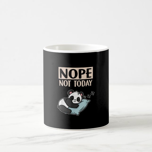 Funny Lazy Panda Geschenk Nope nicht heute Panda Kaffeetasse (Mittel)